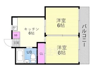 小堀マンション北大入町【4階】の間取り