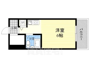 京の五条グリーンハウス【6階】の間取り