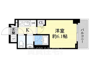 エステムコート京都西院【2階】の間取り