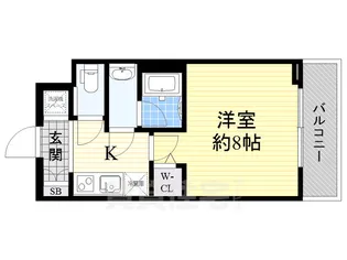エステムコート京都西院【7階】の間取り