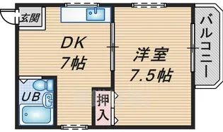 スタジオ・ラ・マンタ曽根【1階】の間取り