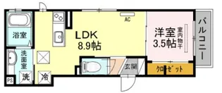 ディアコート中道8【1階】の間取り