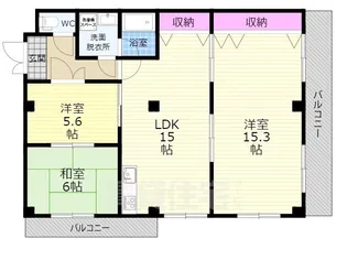 ルシェール西院【4階】の間取り