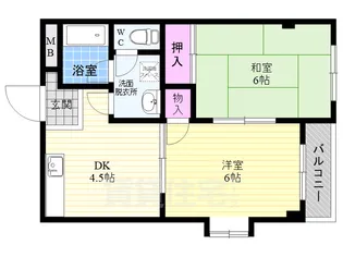 レジデンス京橋【3階】の間取り