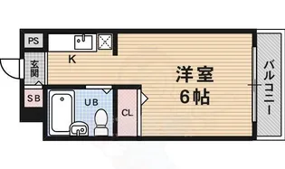 シャトレ西陣【4階】の間取り