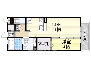 グランディール松原【1階】の間取り