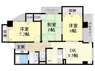 サムティイースト白壁【9階】の間取り