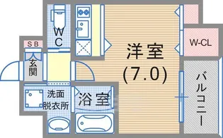 TOYOTOMi STAY Premium 神戸湊川公園【501号室】の間取り