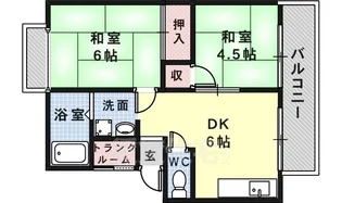 ハイツナガサワ A棟【2階】の間取り