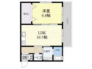 粟生パート3【1階】の間取り