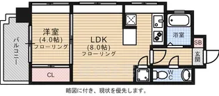 エステートモア薬院ネスト【3階】の間取り