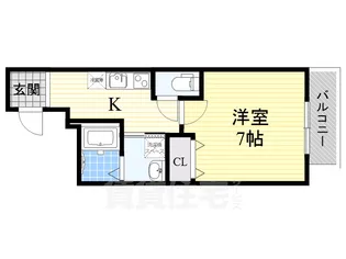 フジパレス柴島2番館【1階】の間取り