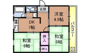 マンション西田【3階】の間取り