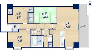 アルファパレス【5階】の間取り