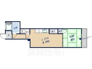 ガーデンハイツ高川【2階】の間取り