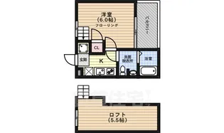 ロフティ同志社北【2階】の間取り