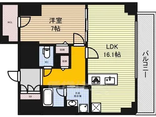 1LDKの間取り画像