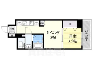 パークアクシス名古屋山王橋【6階】の間取り