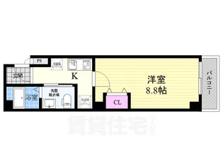 フラッティK&S千本寺之内【2階】の間取り