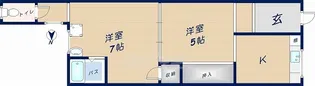 Eco cube瓢箪山【3号室】の間取り