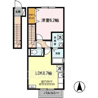 メゾンヴェールイースト【2階】の間取り