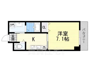 クイーンライフ勝山北【5階】の間取り