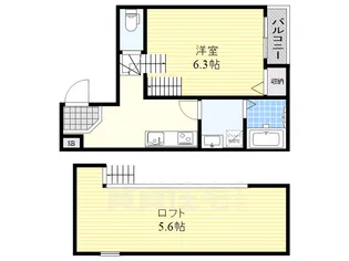 メゾンベルフルール【1階】の間取り