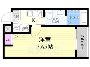 フラッティ千本下長者町【3階】の間取り