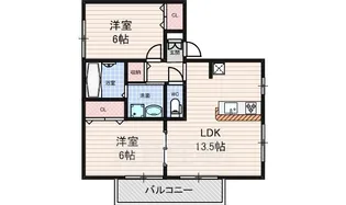 エスポワールB【1階】の間取り