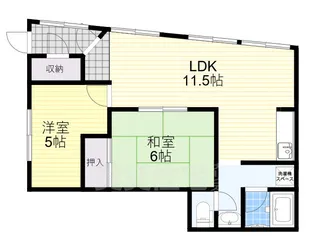 サンプラザ南京終【1階】の間取り