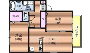 カリーノ D棟【2階】の間取り