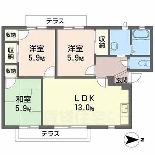 グリーンハイツ高塚A棟【1階】の間取り