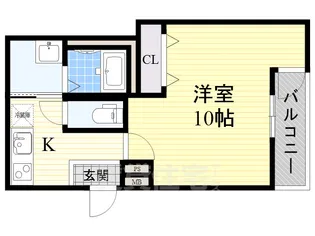 大阪府豊中市曽根西町1丁目【アパート】の間取り