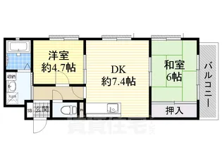 大阪府豊中市曽根東町1丁目【マンション】の間取り