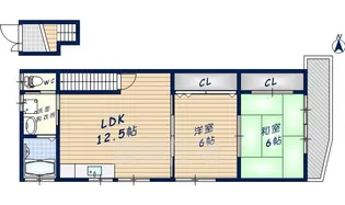 R-15郡山ハイツ【2階】の間取り