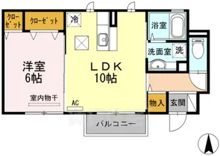 ナーヴィス【1階】の間取り