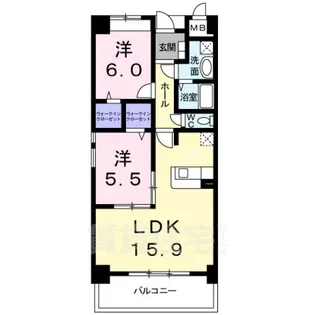 クレアーレ【6階】の間取り