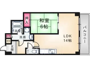 ルー・エーベル常光寺壱番館【8階】の間取り