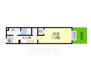 エスポワールB【1階】の間取り