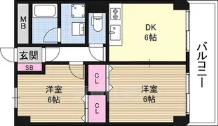 第12高光マンション【9階】の間取り