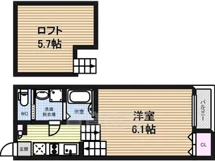 サニーベール志賀町【1階】の間取り
