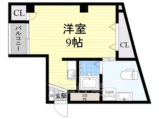 SQUARE9神崎川【3階】の間取り