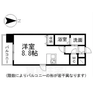 プレサンス名古屋駅前ヴェルロード【9階】の間取り