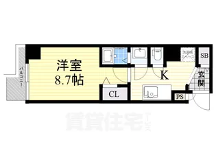 1Kの間取り画像