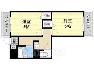 シロハイヌ名神町【1007号室】の間取り
