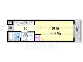フラッティ毘沙門町【1階】の間取り