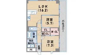 ブライトロード西宮【3階】の間取り