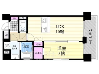 クリスタルグランツ京都西大路【7階】の間取り