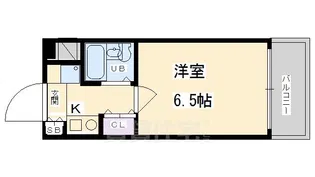 DETOM-1 西陣聚楽2【3階】の間取り