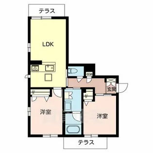 ピュアローレB【1階】の間取り